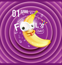 April Fools Day Funky Square Banner With Silly