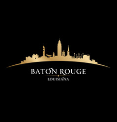 Baton Rouge Louisiana City Silhouette Black