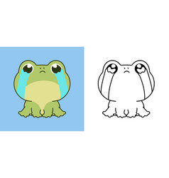 Kawaii Froggy For Coloring Page