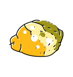 Lemon Rotten Food Color Icon