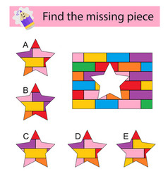 Logic Puzzle For Kids Find The Missing Piece