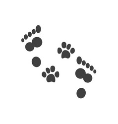 Prints Human Feet And Dog Paws Icon