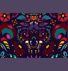 Dia De Los Muertos Cartoon Ornament Background