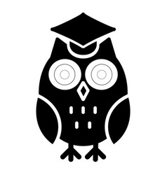 Owl Wisdom Flat Icon Isolated On White Background