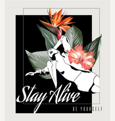 Stay Alive Be Yourself Hand Drawn