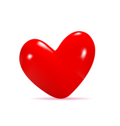 3d Render Of Heart Icon Shiny Plastic