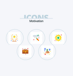 Motivation Flat Icon Pack 5 Icon Design