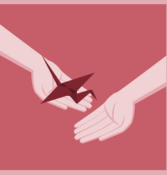 Origami Isometric Paper Red Crane Gift Gift