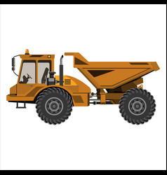 Powerful articulated dump truck royalty free vector image