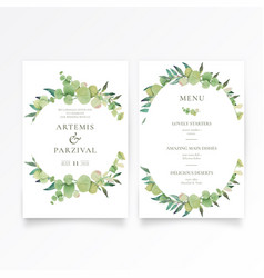 Beautiful Wedding Invitation Menu Template