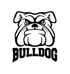 Bulldog Head Line Logo Sign