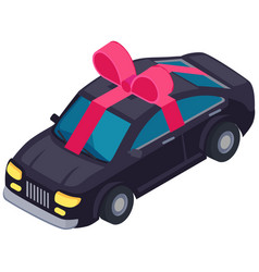 Gift Car With Ribbon Advertising Or Presentation