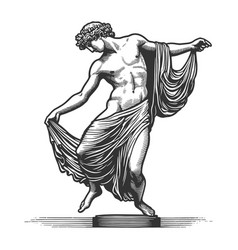 Greek Statue Of Dancing Male Figure