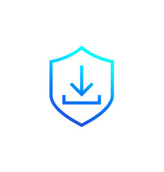 Secure Download Icon Line