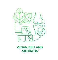 Vegan Diet And Arthritis Green Gradient Concept