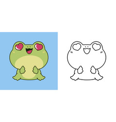 Cute Isolated Frog And For Coloring