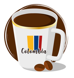 Isolated Cup Of Colombian Coffee Colombia