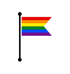 Lgbt Flagpole Pride Rainbow Flag Map Pointer