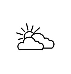 Cloud With Sun Icon Ideal For Weather Forecasting