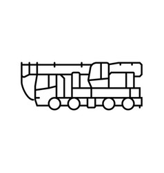 Crane Truck Construction Vehicle Line Icon