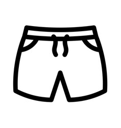 Swim Shorts Icon On White Background Linear Style