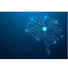 Technological Brain And Machine Learning Concept