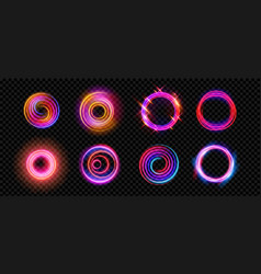 Neon Light Circle Halo With Overlay Effect