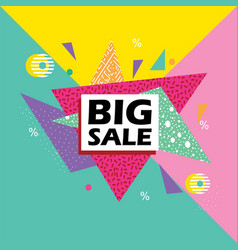 Big Sale Banner Template Trendy Pop Art Design