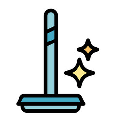 Cleaning Mop Icon Flat