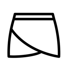 Wrap Skirt Icon On White Background Linear Style