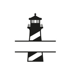 Lighthouse Split Monogram Nautical Tower