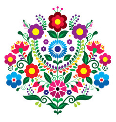 Mexican Floral Embroidery Design