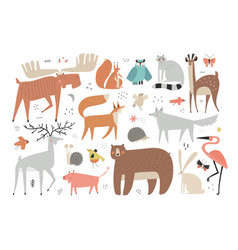 Big Collection Of Wild Forest Animals Clipart