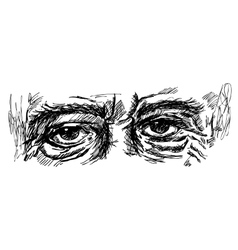 Eyes Of Old Man With Wrinkles