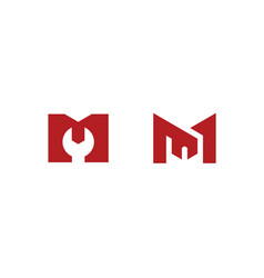 Letter M Wrench Logo