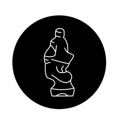 Plastic Water Bottle Waste Black Line Icon