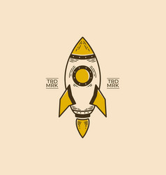 Brown Yellow Color Of A Flying Rocket