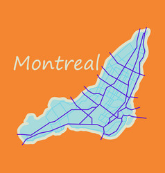 Flat Map Montreal Is A City Canada