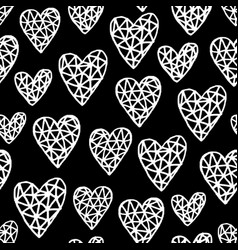 Hand drawn hearts pattern Royalty Free Vector Image