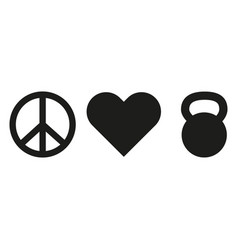 Peace Love Workout Gym Motivation Art