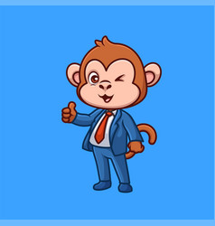 Manager Monkey Cute Cartoon