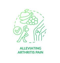 Alleviating Arthritis Pain Green Gradient Concept