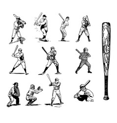 Baseball Players Vintage Set