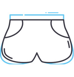 Boxer Shorts Line Icon Outline Symbol