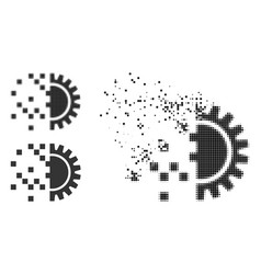 Dispersed Dot Digital Gearwheel Generation Glyph