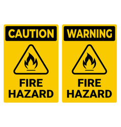 Fire Hazard Sign Collection