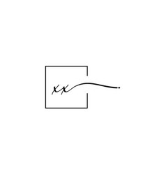 Xx Signature Square Logo Initial Concept With