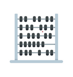 Etching Abacus Icon Flat Math Toy