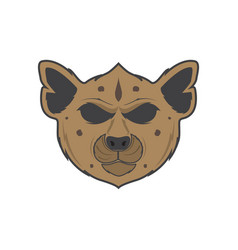 Face Animal Hyenas Scare Logo Design Graphic