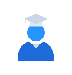 Graduate Student Business People Icon With Blue